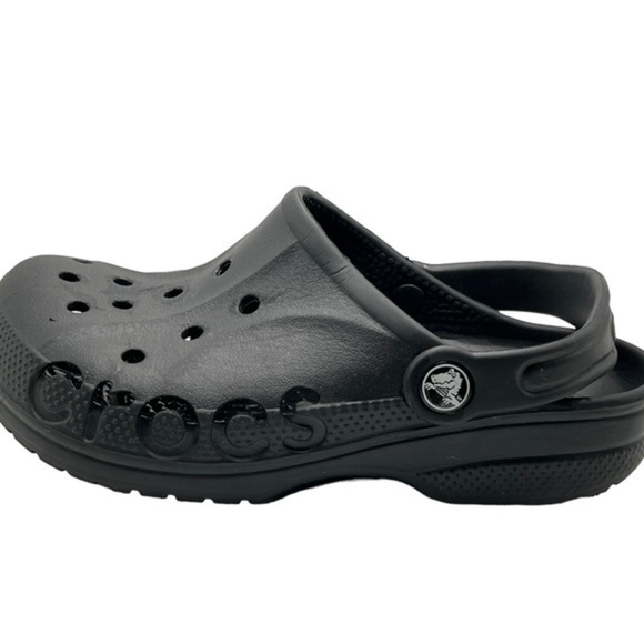 Crocs Unisex Baya Black Clog Size Kids Juniors 2 or 4 - Picture 3 of 5
